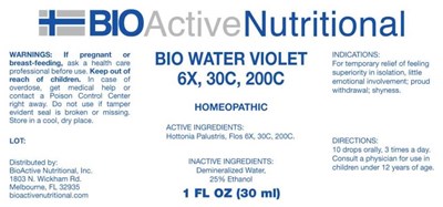 Bani0260 Bio Water Violet 6x, 12x, 30x 5 7 19